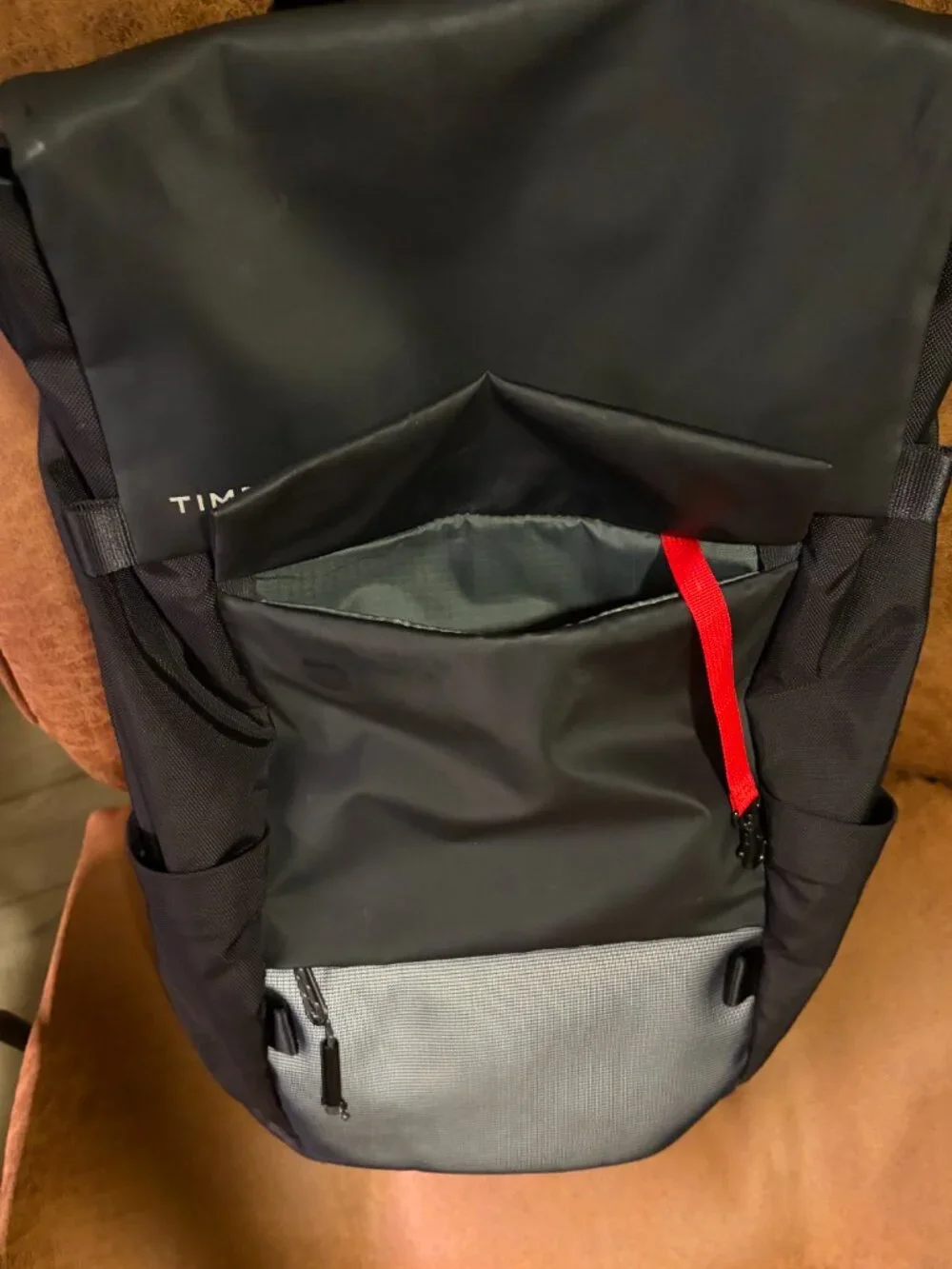 Timbuk2 Robin Commuter Backpack Jet Black Weatherproof Rainfly Reflective 13